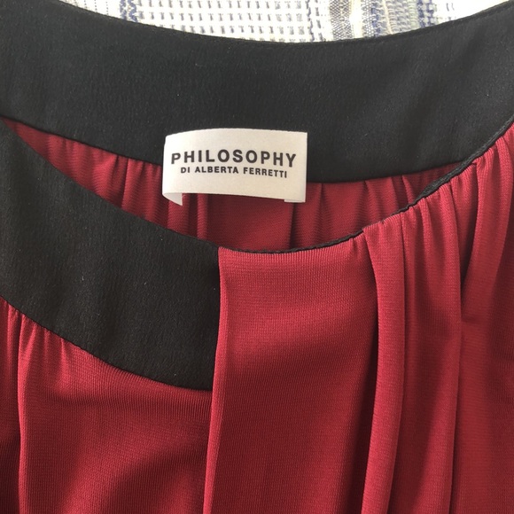 philosophy di alberta ferretti wine color dress size 4 worn once! - Picture 12 of 13